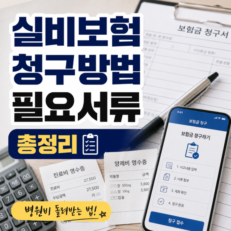 실비보험 청구 방법과 필요서류 총정리! 병원비 돌려받는 방법부터 모바일 청구까지