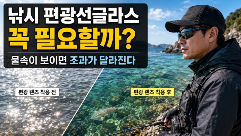 낚시 편광선글라스 꼭 써야 할까?｜물속이 보이면 조과가 달라지는 이유