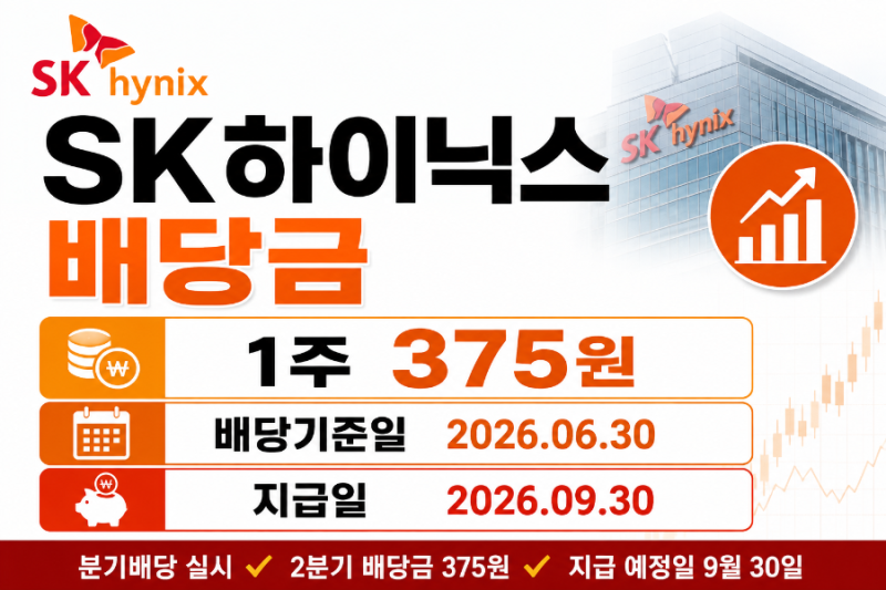 SK하이닉스 배당일정 2026｜2분기 배당금 375원, 지급일은 언제?