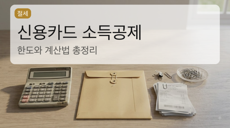 신용카드 소득공제 한도와 공제율 계산법 총정리