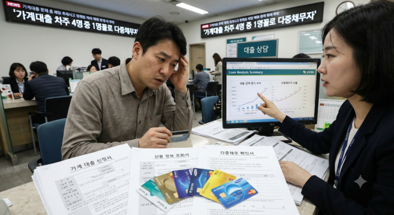4명 중 1명은 '다중채무자'… 금리 뛸 때마다 터지는 가계부채 뇌관