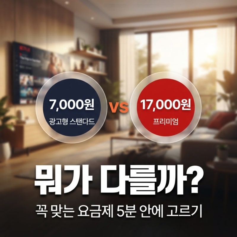 넷플릭스 요금제 가격 총정리, 7천원과 만7천원 뭐가 다른 걸까요