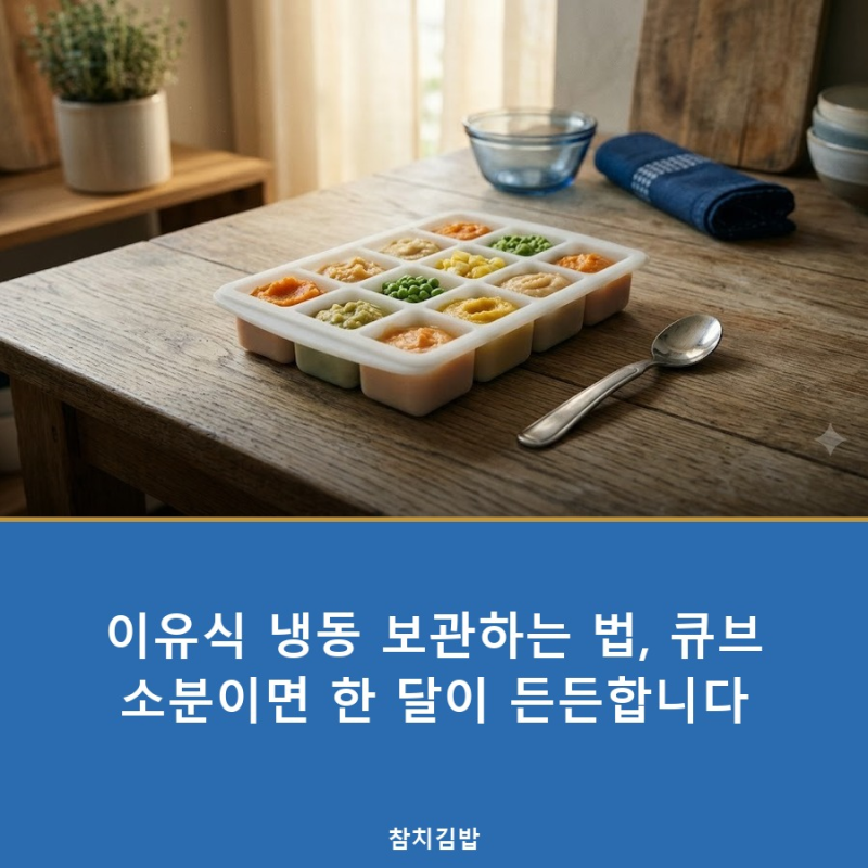이유식 냉동 보관하는 법, 큐브 소분이면 한 달이 든든합니다