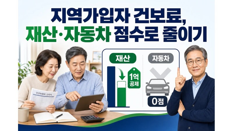 2026 지역가입자 건강보험료, 재산·자동차 점수 개편으로 줄이는 법 총정리
