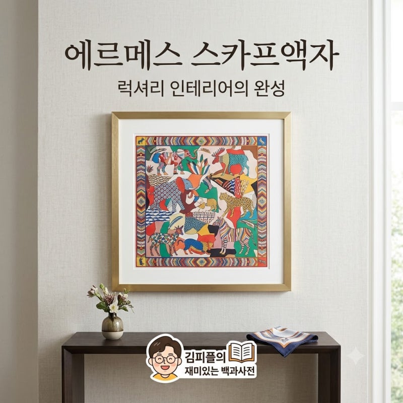 에르메스 스카프 액자 총정리｜까레 90 액자 사이즈·가격·제작방법·보관법