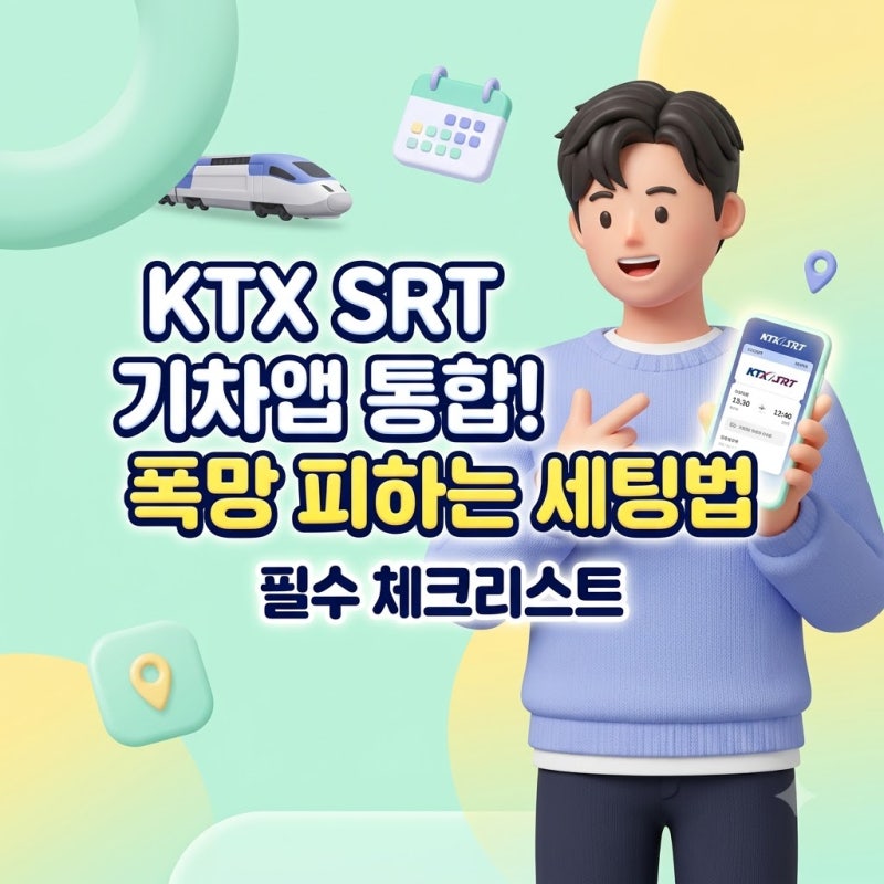KTX SRT 통합 앱 코레일플러스 전환하고 기차표 예매하기