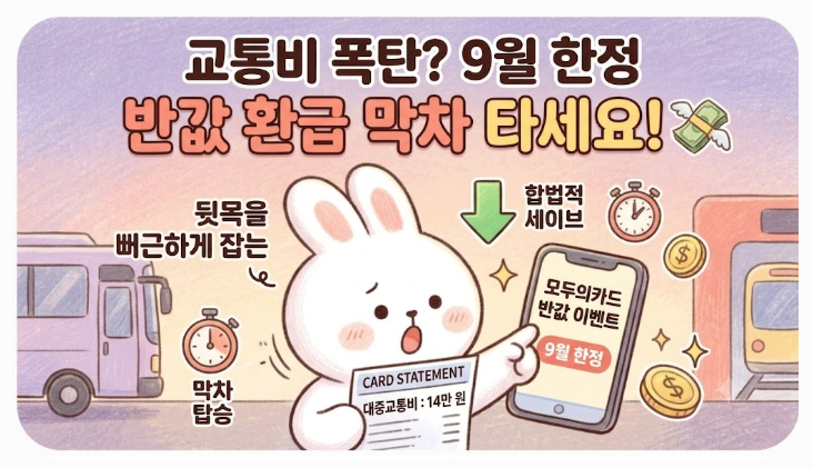 [9월 마감] 모두의카드 반값 혜택 종료 임박? 10월 대란 전 무조건 세팅하는 실전 꿀팁 (연 교....