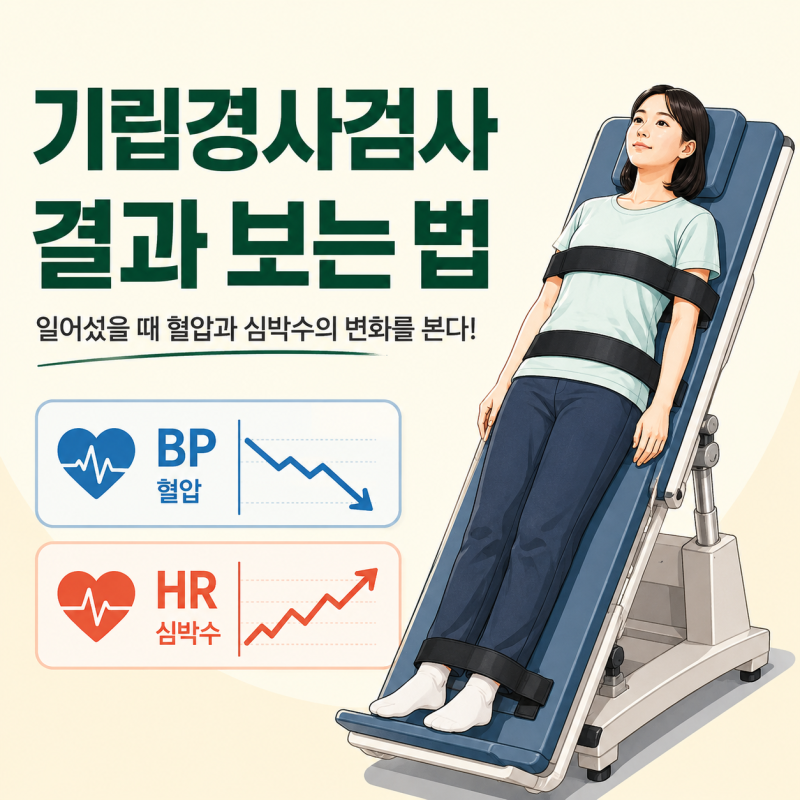 기립경사검사 결과는 어떻게 볼까요? 정상·기립성저혈압·기립빈맥증후군 검사 결과 해석