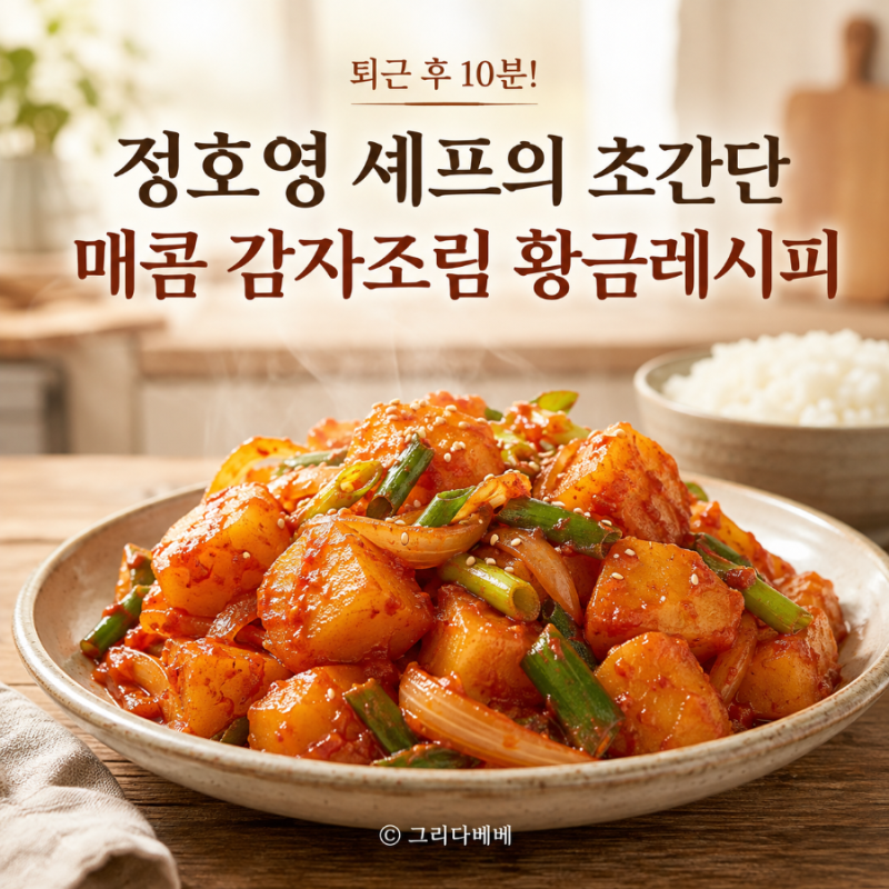 퇴근 후 10분! 정호영 셰프의 초간단 매콤 감자조림 황금레시피