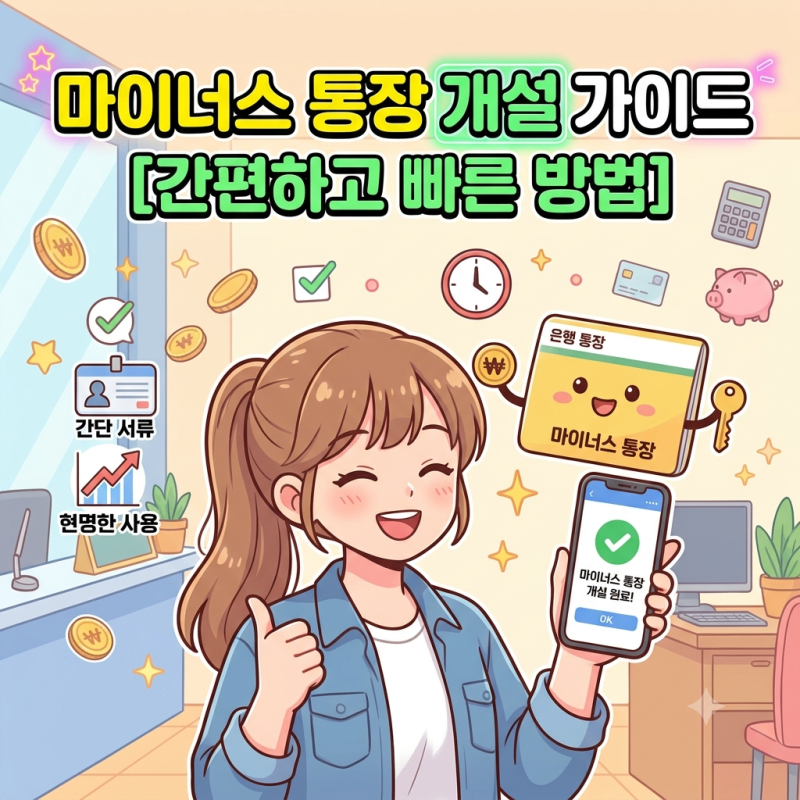 마이너스통장 개설 조건부터 은행별 장단점 총정리