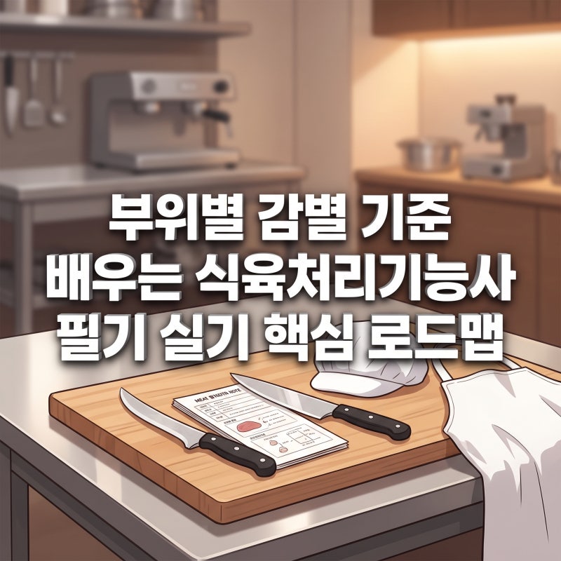 부위별 감별 기준 배우는 식육처리기능사 필기 실기 핵심 로드맵
