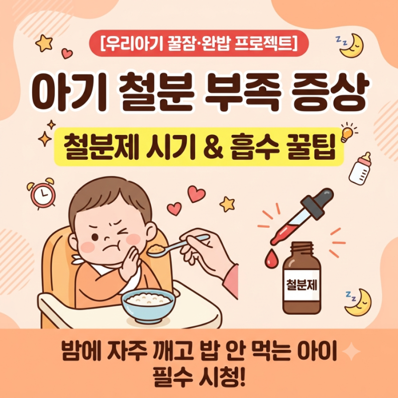 돌아기 철분 부족 증상 5가지 | 6개월 아기 철분제 먹이는 시기와 흡수율 높이는 꿀팁