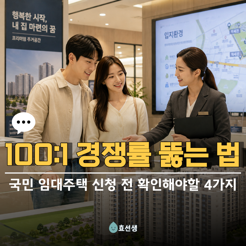 “경쟁률 100대1도 나왔다” 국민임대주택 신청 전에 꼭 확인해야 할 조건 4가지