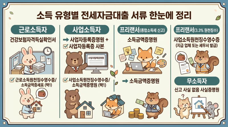 청년 버팀목 전세대출 소득 증빙서류, 근로자·사업자·프리랜서별로 정리!