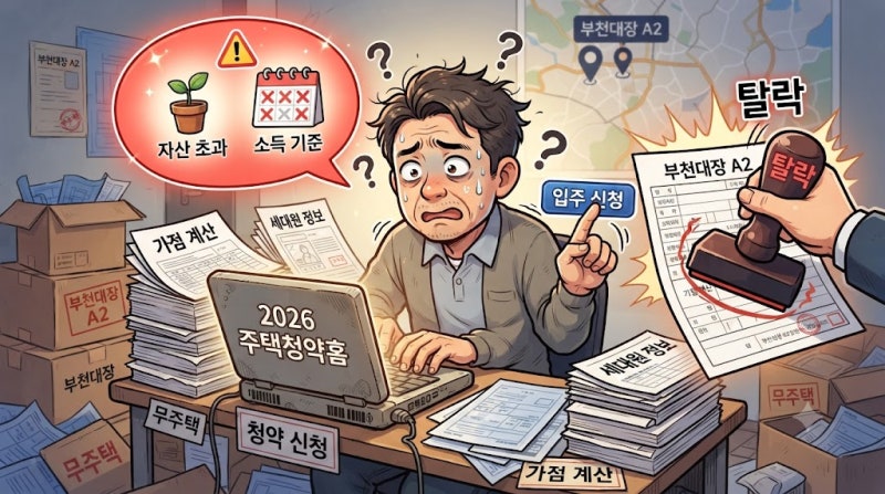 2026 : 부천대장 A2 청약 자격, 무주택이어도 탈락할 수 있는 핵심 기준