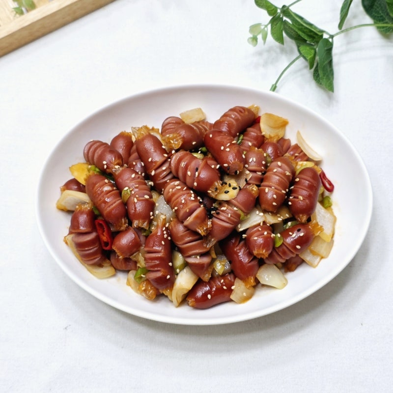 도시락반찬으로 인기 만점! 간단한 비엔나소시지볶음 아이반찬