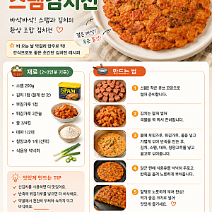 편스토랑 김용빈 스팸김치전 레시피｜바삭하고 맛있는 초간단 김치전