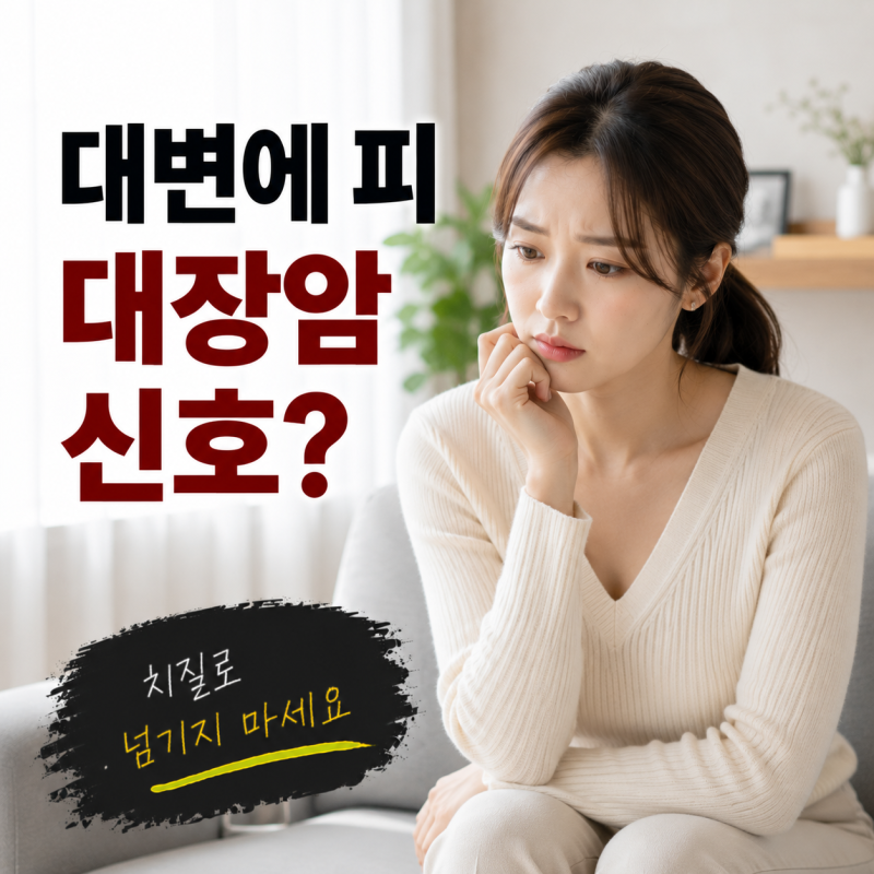 대변에 피가 묻어나왔다면? 치질과 대장암 혈변은 어떻게 다를까요