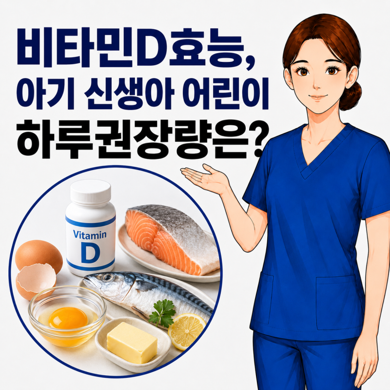 비타민D 효능, 아기 신생아 어린이 비타민D 하루권장량은?