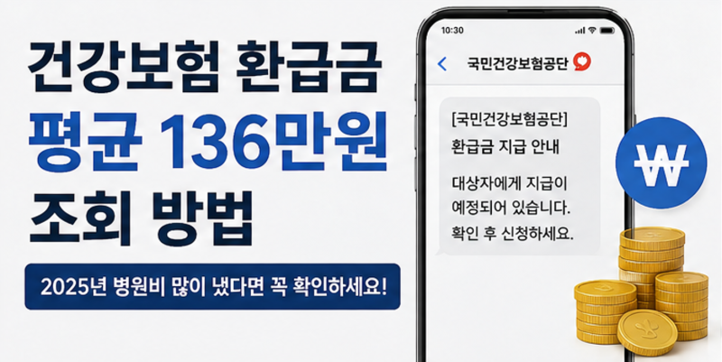 건강보험 환급금 조회 신청 방법 지급일｜226만명 평균 136만 원, 8월 31일부터 꼭 확인하세요!
