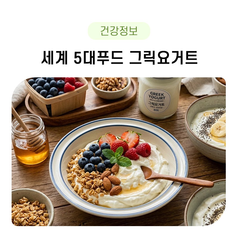 세계 5대 푸드 그릭요거트 효능, 칼로리, 먹는법에대해 알아보자!