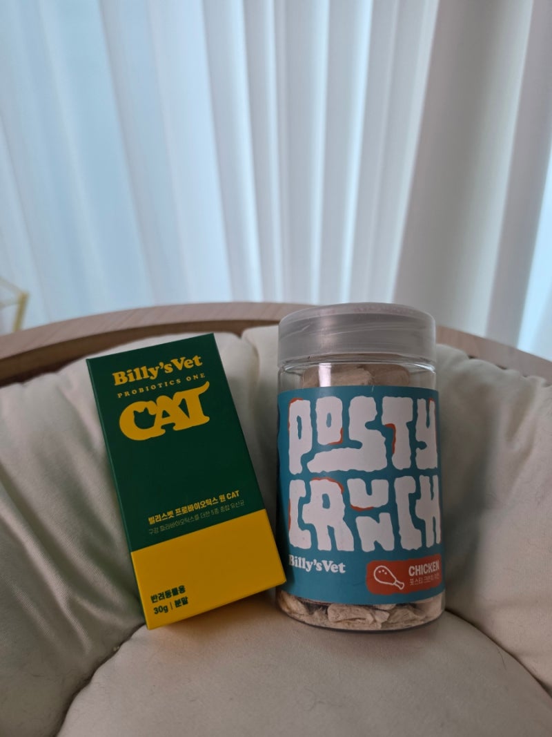 빌리스벳 프로바이오틱원 CAT + 포스티 크런치 치킨맛