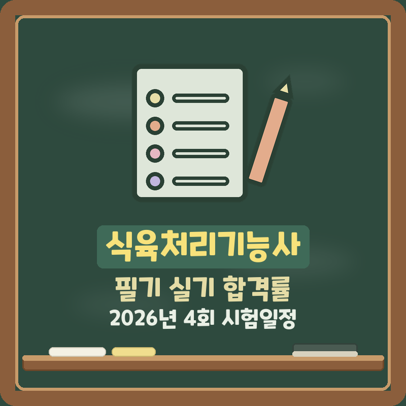 식육처리기능사 필기 실기 합격률 2026년 4회 (기본정보)