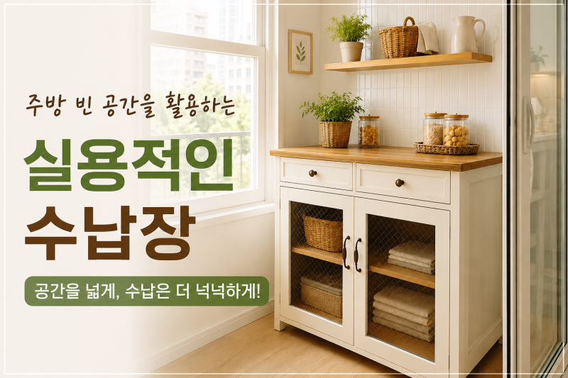 주방이 깔끔해지는 보조 주방 수납장 활용법