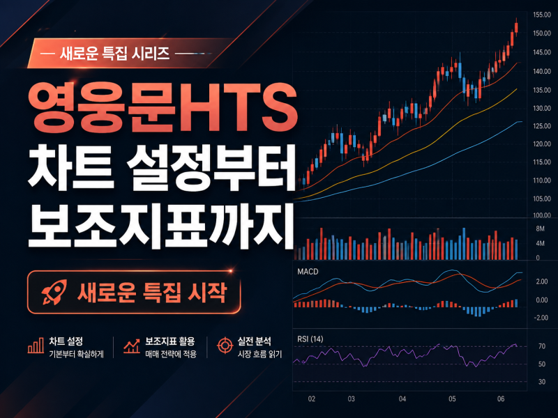 영웅문HTS 차트 어떻게 설정할까?｜차트 설정 보조지표 특집 예고