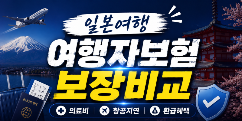 일본 여행자보험 4사 보장 비교 3박4일 추천 후기 (삼성 KB 카카오 마이뱅크)