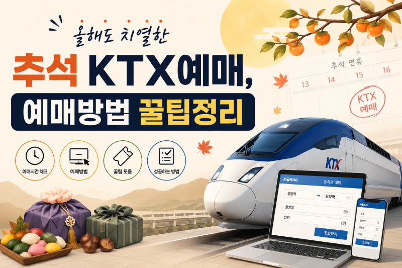 올해도 치열한 추석 KTX예매, 예매방법 꿀팁정리
