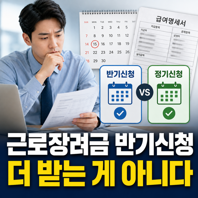 근로장려금 반기신청 vs 정기신청, 직장인은 어느 쪽이 유리할까?