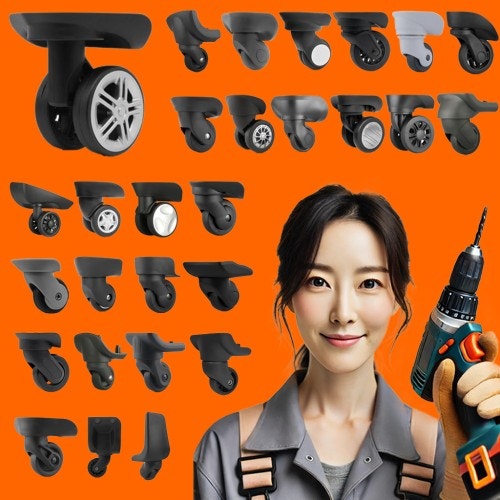 [캐리어 바퀴 교체 DIY] 꾸밈공간 캐리어 바퀴 교체 수리 키트 후기: 4.1만 리뷰가 증명한 샘소....