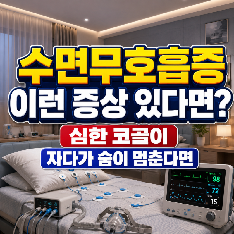 자다가 숨 멈춘다면? 수면무호흡증 증상, 검사 비용과 양압기 치료 총정리