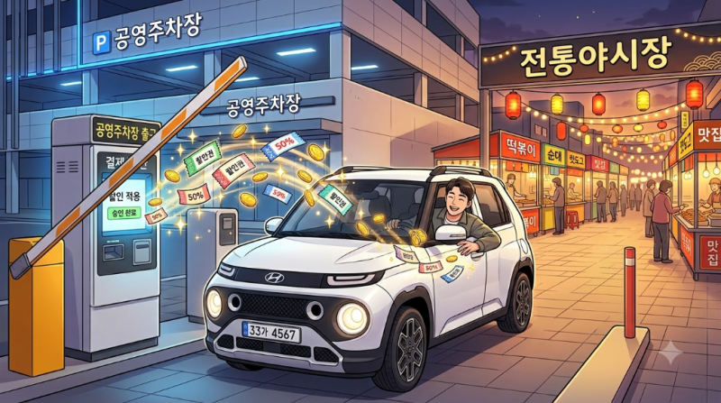 제주 동문시장 주차장 요금 감면 및 야시장 명당 출구 꿀팁