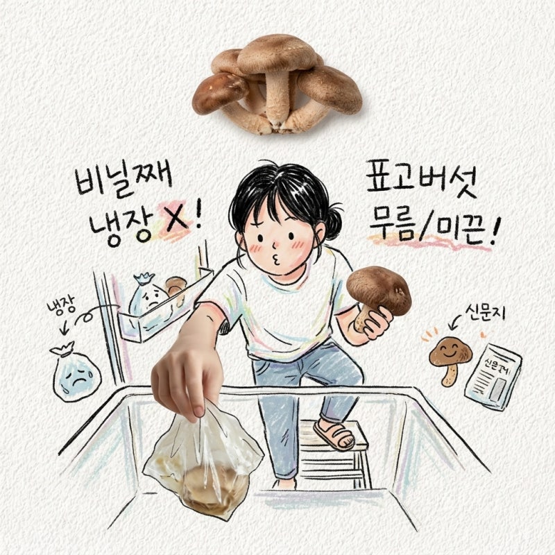 표고버섯 보관법 손질 생표고 건표고 차이 불리는법 먹는법 냉동 상한거 고르는법
