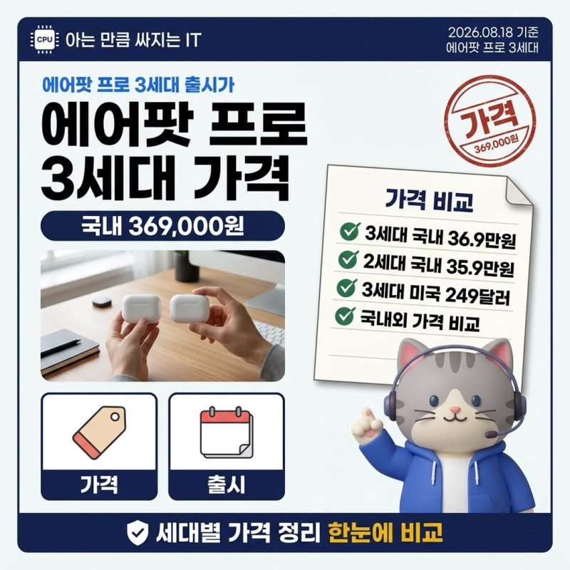 에어팟 프로 4세대 대신 나온 최신 모델 가격과 출시일 정리