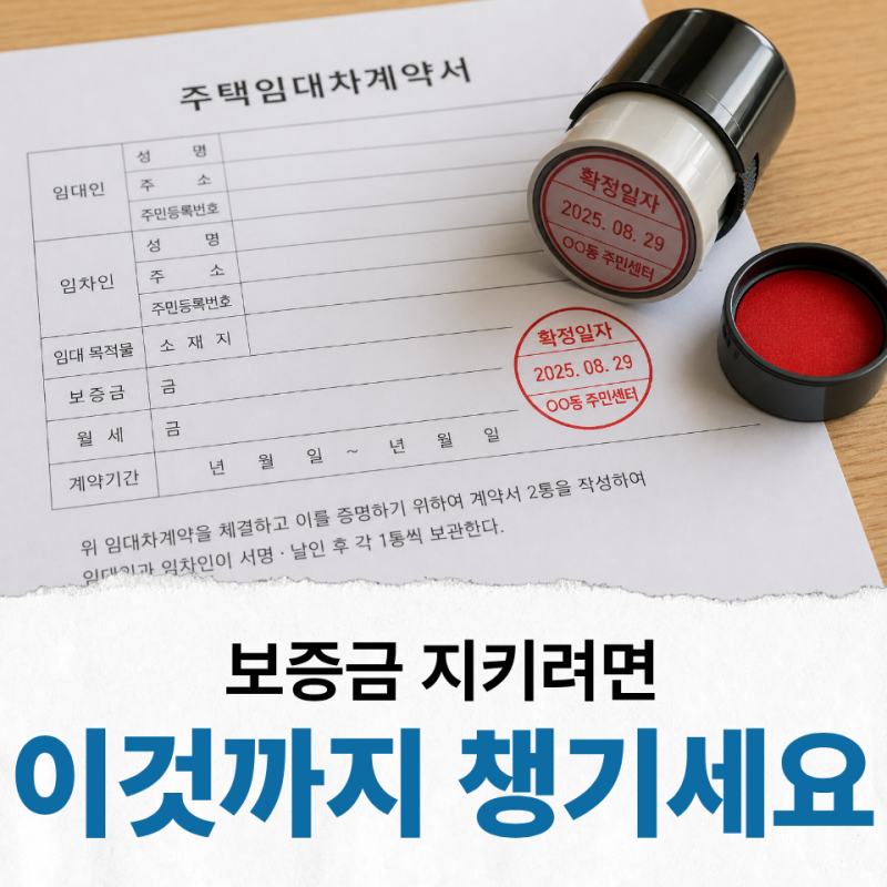 이사 후 전입신고는 했는데... 확정일자도 챙겨야 하는 이유
