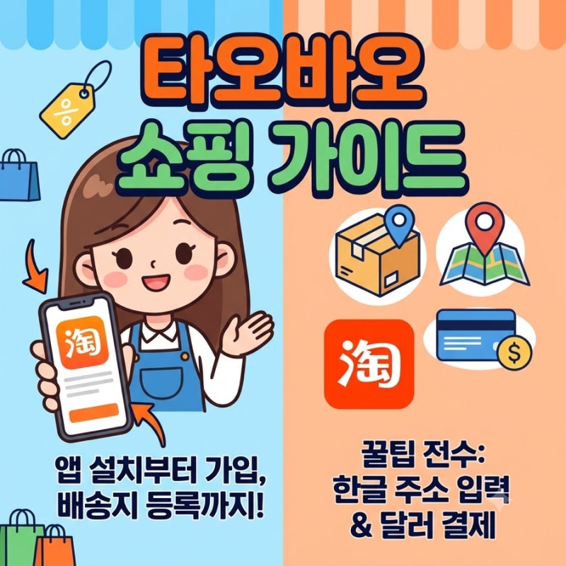 [타오바오 직구] 앱 설치, 가입, 배송지 설정, 결제 화폐 설정까지 한번에 쉽게 따라하기!