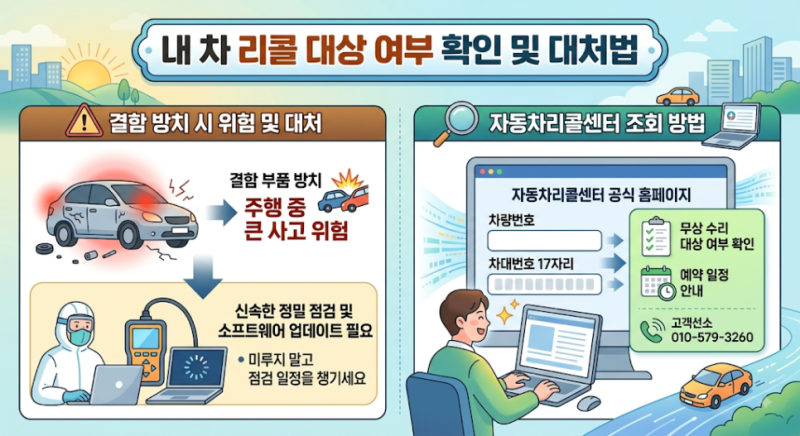 [필독] 현대·기아 등 51만 대 자동차 리콜! 내 차 대상 조회 방법과 주요 차종 총정리