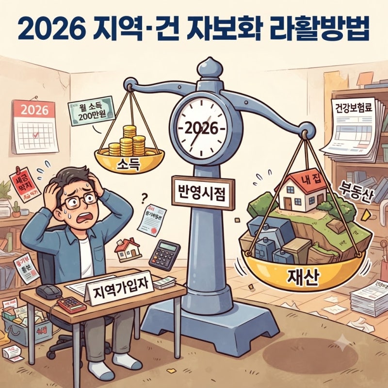 2026 지역가입자 건강보험료 계산방법, 소득보다 재산·반영시점에서 금액이 갈린다