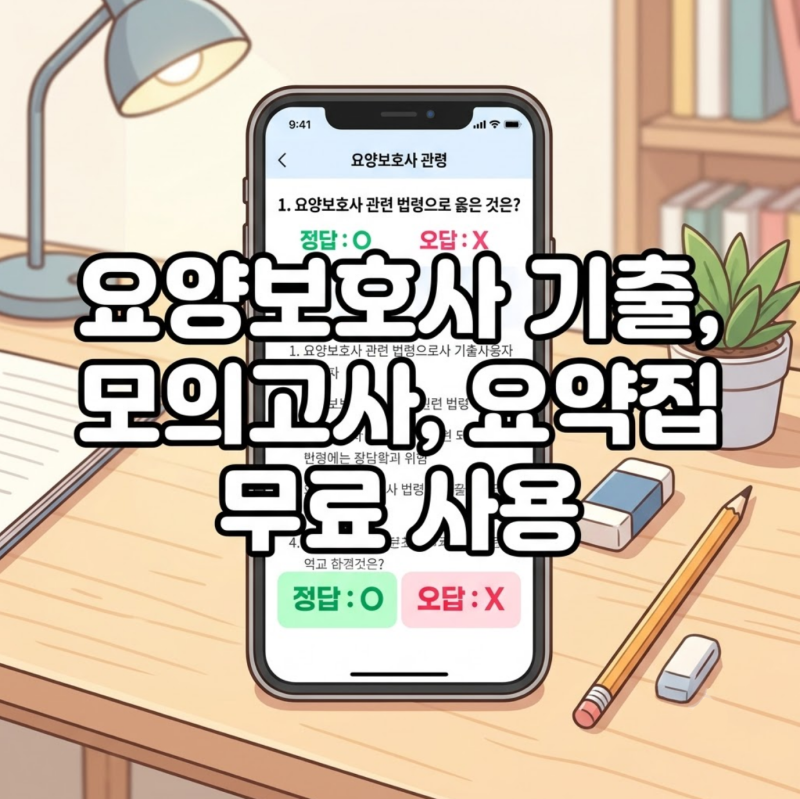 요양보호사 자격증 시험 대비 기출문제 모의고사 요약집 무료 이용