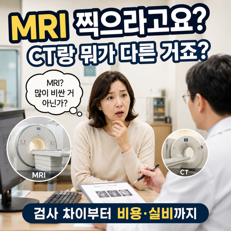 MRI 찍으라는데 CT와 뭐가 다를까? 비용과 실비까지 알아봤어요