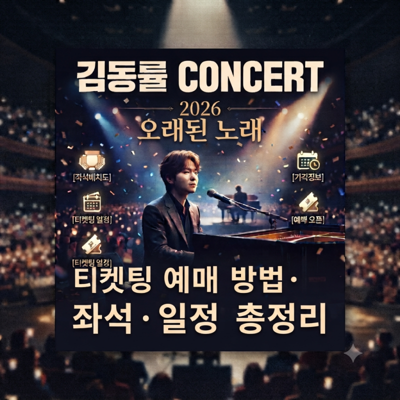 김동률 콘서트 2026 티켓팅, 예매 오픈·가격·좌석·일정 총정리