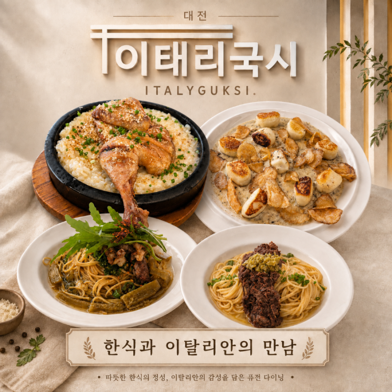 [대전 이태리국시] 한국과 이탈리아 퓨전음식, 리조또와 뇨끼 그리고 파스타