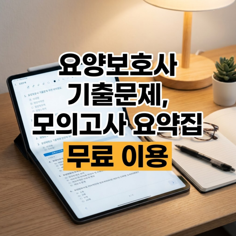 무료 요양보호사 시험 기출문제·요점정리 모의고사, 낚시글에 지쳐 직접 만들었습니다.