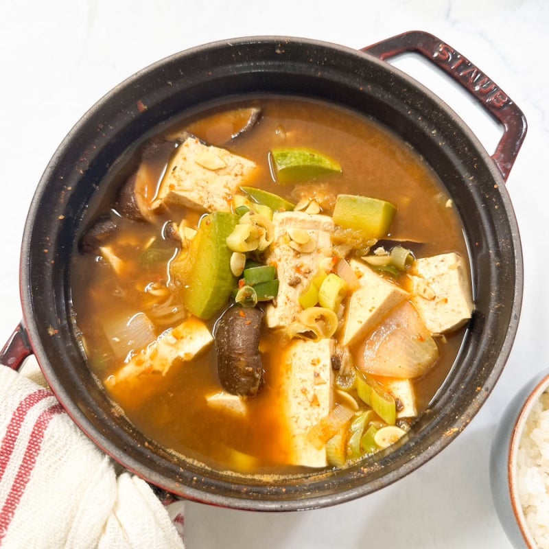둥근호박 된장찌개 레시피 제철 요리 여름 반찬