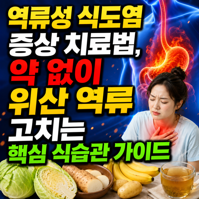 역류성 식도염 증상 치료법, 약 없이 위산 역류 고치는 핵심 식습관 가이드