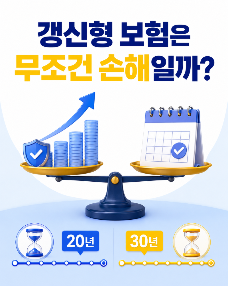 갱신형 보험은 무조건 손해일까? 비갱신형과 20년·30년 총보험료 비교해봤습니다