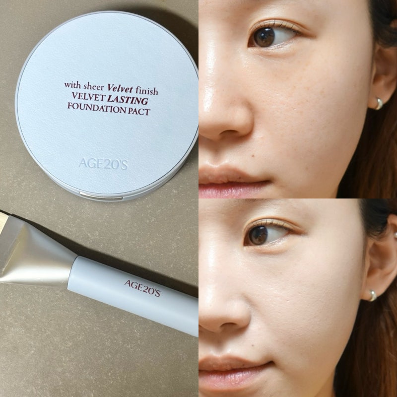 AGE20'S 벨벳래스팅 파운데이션팩트 21N 솔직한 후기 : 커버력, 지속력 좋은 파데밤을 찾으시나....